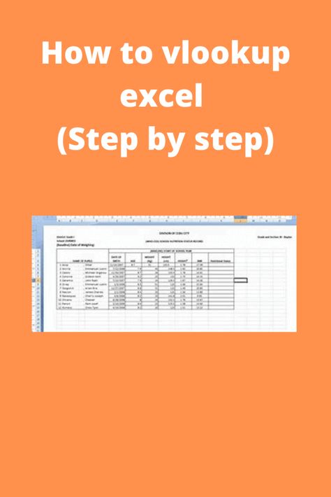 How to vlookup excel (Step by step) - How To Do Topics Vlookup Excel Cheat Sheet, Excel Vlookup How To Use, Vlookup Excel Tutorials, V Look Up Excel, Vlookup Excel, Business Spreadsheets, Excel Cheat Sheet, Office Hacks, Excel For Beginners