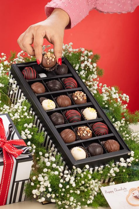 Truffle Gift Box Flavored Truffles, Truffle Boxes, Truffle Gift, Hamper Box, Le Cordon Bleu, Chocolate Hampers, Hamper Boxes, Cordon Bleu, Spoil Yourself