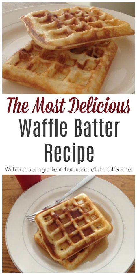 Homemade Waffle Mix Recipes, Best Waffle Batter Recipe, Make Ahead Waffle Batter, Easy Waffle Batter, Wonderffle Recipes, Waffle Batter Recipe Easy, Waffles Breakfast Ideas, Best Waffle Recipe Homemade, Waffle Recipes Homemade