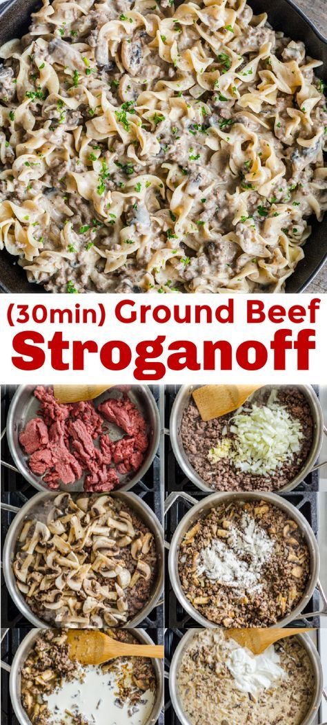 Ground Beef Stroganoff Recipe, Beef Stroganoff Recipe, Ground Beef Stroganoff, Ground Beef Recipes Healthy, Keto Beef Recipes, Beef Ground, Ground Beef Dishes, Stroganoff Recipe, Dinner With Ground Beef