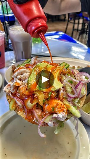 804K views · 2.2K reactions | @mariscos4vientos 🔥🔥🔥🔥 Would you order the shrimp dorados, the fish tacos, or the tostadas? 💥 | Los Angeles Eats | Quantic · Cumbia Sobre el Mar Shrimp Tostadas, La Eats, Los Angeles Restaurants, Mexican Food Recipes Easy, Fish Tacos, The Fish, Tostadas, Places To Eat, Mexican Food Recipes