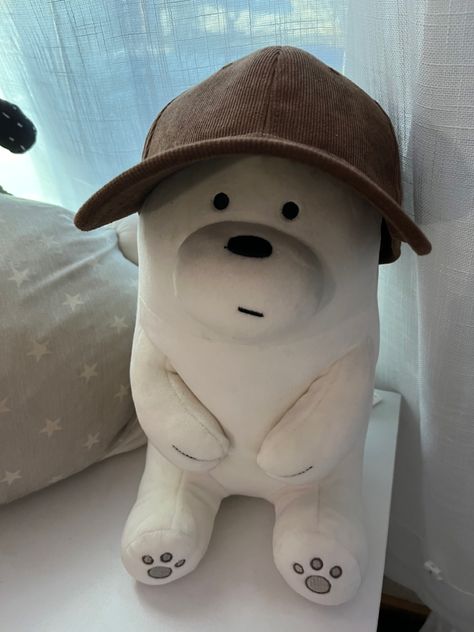 Ice Bear Plushie Aesthetic, Ice Bear Plushie, We Bare Bears Plush, Plushie Pfp, Polar Bear Wallpaper, Ice Bear We Bare Bears, Creative Snaps For Snapchat, Beer Bear, Art Critique