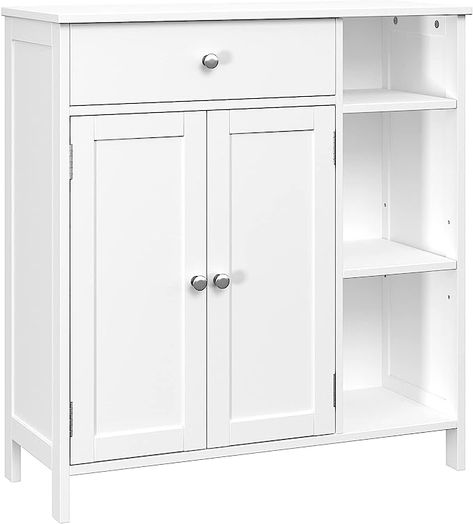 Amazon.com: Irontar Freestanding Bathroom Cabinet with Doors, Bathroom Floor Cabinet with Drawer & Adjustable Shelf, Kitchen Cupboard, Storage Cabinet for Bathroom, Living Room, Bedroom, Entryway, White CWG001W : Home & Kitchen Bathroom Floor Storage Cabinet, Bathroom Floor Cabinet, Living Room Storage Cabinet, Storing Towels, Bathroom Floor Storage, Freestanding Storage Cabinet, Kitchen Cupboard Storage, Free Standing Cabinets, Freestanding Bathroom Cabinet