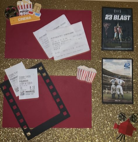 Cinema Scrapbook Page, 2024 Scrapbook, Date Night Movies, Cinema Date, Boyfriend Scrapbook, Scrapbook Inspo, Night Movie, Stay Overnight, Scrapbook Journal