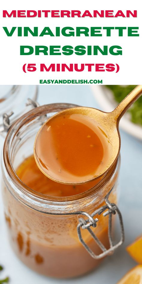 Mediterranean Salad Dressing, Diy Salad Dressing, Pasta Vegetables, Salad Dressing Recipes Healthy, Salads Pasta, Greek Salad Dressing, Salad Diet, Mediterranean Spices, Easy Mediterranean Diet Recipes