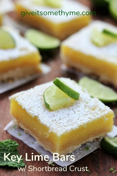 Bars With Shortbread Crust, Shortbread Bars Recipes, Key Lime Recipes, Key Lime Bars, Key Lime Desserts, Key Lime Pie Bars, Lime Desserts, Lime Bars, Shortbread Bars