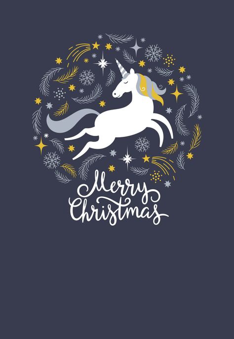 Christmas Unicorn - Free Printable Christmas Invitation Template | Greetings Island Unicorn Christmas, Zero Wallpaper, Christmas Unicorn, Unicorn Illustration, Unicorn Head, Free Christmas Printables, Christmas Invitations, Christmas Illustration, Cute Unicorn