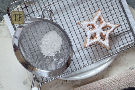 Gluten-Free Rosette Cookie Recipe Gallette Recipe Gluten Free, Gluten Free Rosettes Recipe, Rosette Cookies Recipe, Scandinavian Rosettes Recipes, Rosettes Cookie Recipe, Rosette Recipe, Rosette Cookies, Turtle Cookies, Cookies From Scratch