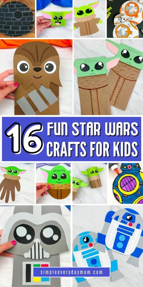 May The 4th Crafts For Kids, Star Wars Art For Kids, Star Wars Activities For Kids, Star Wars Crafts For Kids, Star Wars Kids Crafts, Star Wars Craft, Star Wars Party Games, Star Wars Activities, Diy Kids Crafts