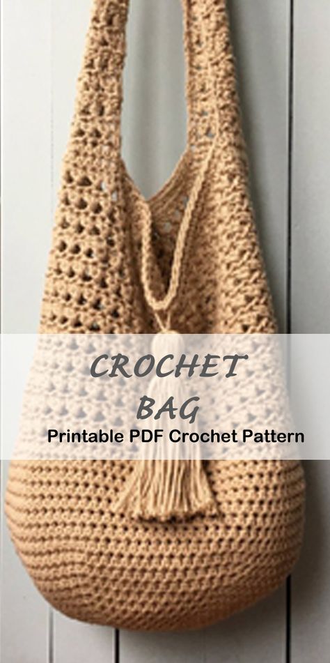 Crochet Boho Crossbody Bag Pattern Free, Crochet Sling Bag Free Pattern, Crochet Boho Bag Pattern Free, Boho Bag Pattern Free, Crochet Boho Purse, Crochet Boho Bag Pattern, Make A Purse, Knitting Bag Sewing, Crochet Sling Bag