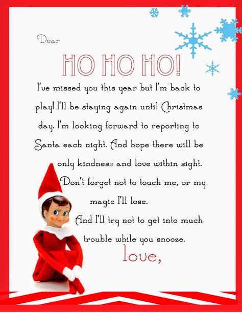 Elf on the Shelf Letter free printable Formal Template, Elf On The Shelf Return, Elf Printables Free, Elf On The Shelf Letter, Elf On Shelf Printables, Elf On Shelf Letter, Elf Letters Printable, Elf Printables, Elf On The Shelf Arrival