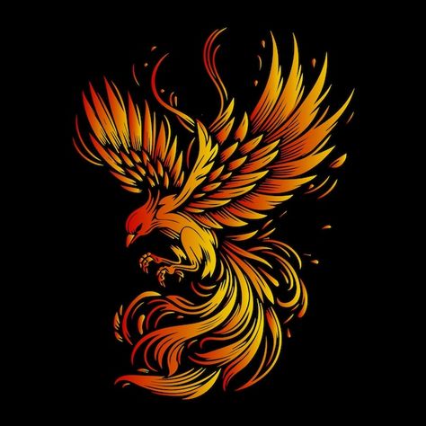 Fenix Logo, Phoenix Illustration, Phoenix Fire Bird, Logo Phoenix, Griffin Illustration, Phoenix Vector, Phoenix Fire, Eagle Artwork, Phoenix Logo