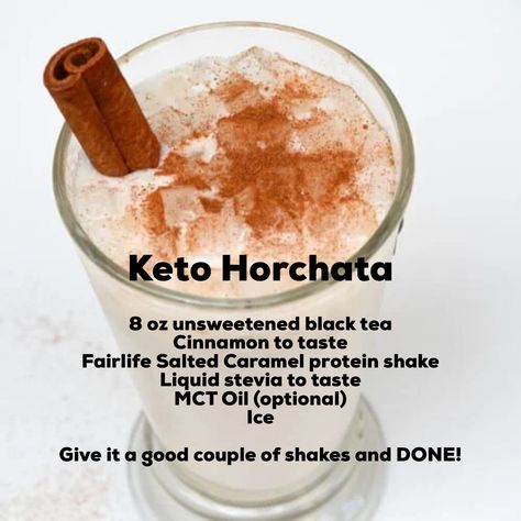 Keto feiendly Horchata protein drink Keto Horchata Recipe, Fairlife Recipes, Horchata Latte Recipe, Keto Horchata, Horchata Latte, Horchata Drink, Keto Beverages, Horchata Recipe, Fit Recipes