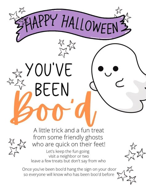 Halloween Youve Been Booed, Boo Your Yard Fundraiser, You’ve Been Boo Ed, You Got Boo'd, Boo Fundraiser, You’ve Been Booed Classroom, Halloween You've Been Booed Ideas, You Got Booed Ideas For Teachers, I’ve Been Booed Printable Free