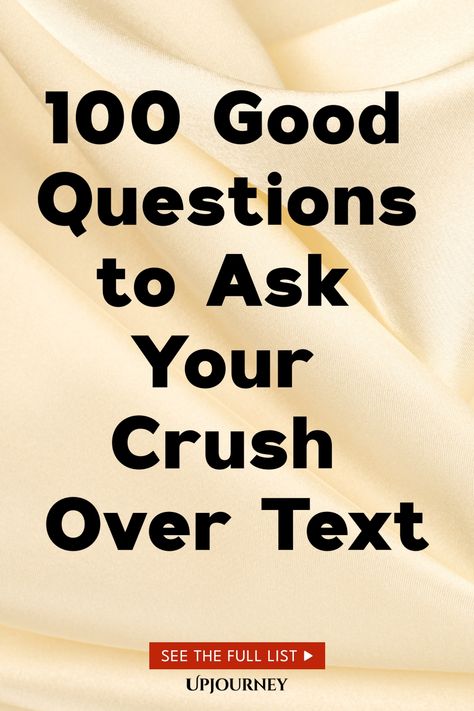 100 Good Questions to Ask Your Crush Over Text Conversation To Have With Your Crush, Convo Topics With Crush, Questions To Ask Your Crush Feelings, Thing To Ask Your Crush, Truth Questions For Crush, Sweet Conversation Text Messenger, How To Keep The Conversation Going, Questions To Get To Know Someone Crush, Questions To Ask Your Crush Over Text