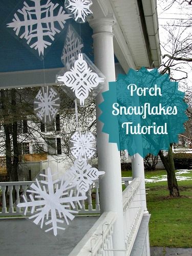 Porch Snowflakes Tutorial Outdoor Christmas Lights Diy, Diy Outdoor Christmas Decorations, Diy Snowman Decorations, Christmas House Lights, Snow Flakes Diy, Christmas Yard Decorations, Christmas Front Porch, Christmas Decorations Diy Outdoor, Diy Outdoor Decor