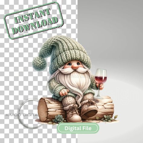 Current $2 Deals . https://kimcodigitaldesign.etsy.com Wine Gnome, Waterslide Images, Gnome Images, Gnome Sublimation, Digital Files, Digital Design, Printed Items, Craft Ideas, Software