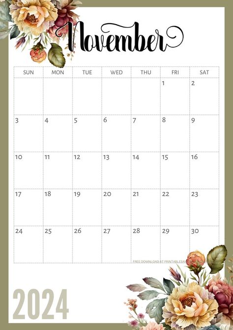 Free 2024 Vintage Floral Calendar Printable - Printables and Inspirations 2025 Calendar Printable Free, Monthly Planner Design, Blessings Always Guruji Wallpaper, Free Printable Calendar Templates, Calendar Designs, Floral Calendar, Weekly Planner Free Printable, Creative Calendar, Free Calendar Template