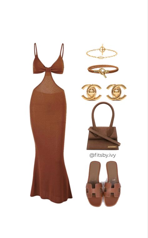 #ootd #aesthetic #brownies #brown #fit #likeme #aestheticoutfit #style #sundress #sundresseason #vacation #boho Brown Summer Dress Outfit, Zanzibar Aesthetic Outfits, Summer Brown Outfits, Zanzibar Vacation Outfits, Brown Vacation Outfit, Brown Beach Outfit, Island Outfits Vacations, Brown Summer Outfits, Colorful Beach Outfit