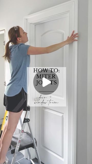 How To Trim A Door Frame, How To Install Door Trim, Trim Rounded Corners, Door Trim Ideas Interior, Modern Door Trim, Door Trim Ideas, Window Jamb, Install Door, Wood Molding Trim