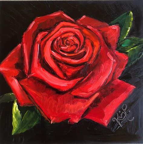 Paintings Of Red Roses, Dark Rose Painting, Rose Drawing Painting, Red Rose Acrylic Painting, Acrylic Painting Rose, Painting Roses Acrylic, Red Roses Drawing, Rose Painting Easy, Roses Painting Acrylic