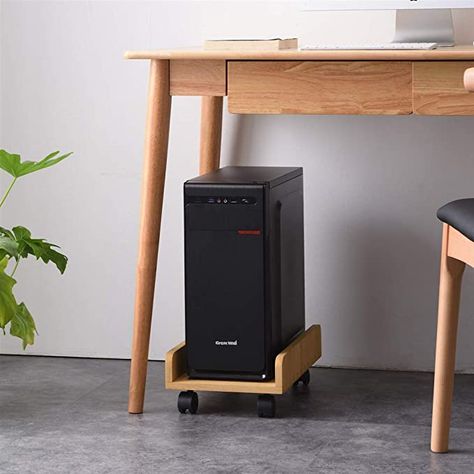 Computer Desk With Tower Storage, Computer Tower Storage, Pc Stand Ideas, Hide Pc Tower, Pc Tower Stand, How To Hide Computer Tower, Computer Tower Stand, Computer Tower Storage Ideas, Small Pc Desk