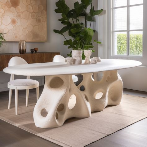 Biomimicry Furniture, Biophilic Furniture, Organic Furniture Design, Biomorphic Design, Diy Kids Bed, Tattoo Modern, Luxurious Dining Table, Organic Table, Bespoke Dining Table