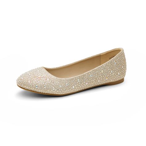 PRICES MAY VARY. Eye-Catching Design: Finished with glittering rhinestones on the upper, these women’s flats add sparkle & shine to your ensembles. Flexible & Sure-Footed: A floral patterned TPR outsole is flexible and keeps you walking with superior stability. Cushioned Insole: Fitted with a soft PU-covered latex insole that offers optimum cushioning & support with each step. Simple Style: Pair these flats with any outfit in your closet for a glamorous touch. They’re perfect for every occasion Sparkly Ballet Flats, Rhinestone Ballet Flats, Sparkly Flats, Rhinestone Flats, Gold Flats, Ballerina Shoes, Flats Shoes, Black Rhinestone, Sneaker Heels