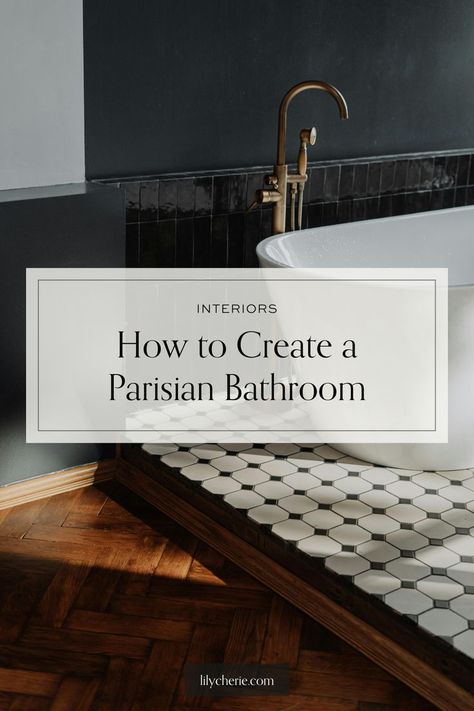 parisian bathroom Very Small Guest Bathroom Ideas, Whimsical Guest Bathroom, Bathroom European Style, Parisian Shower Room, Parisian Hotel Bathroom, British Style Bathroom, Parisian Bathroom French Style Modern, Parisian Bathroom Tile, Guest Bathroom Design Luxury