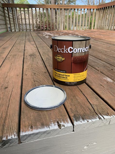 Brown Deck Decorating Ideas, Painted Wood Deck, Itty Bitty Farmhouse, Deck Paint Colors, Deck Refinishing, Deck Resurfacing, Deck Restoration, Deck Remodel, Deck Repair