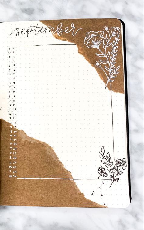 Simple Design For Journal, Brown Paper Journal Pages, Creative Design Ideas For Journal, Brown Paper Scrapbook, Scrapbook Journal Ideas Creative Simple, Creative Notebook Cover Design Ideas, How To Make Brown Paper, Brown Journal Design, Creative Project Pages Ideas