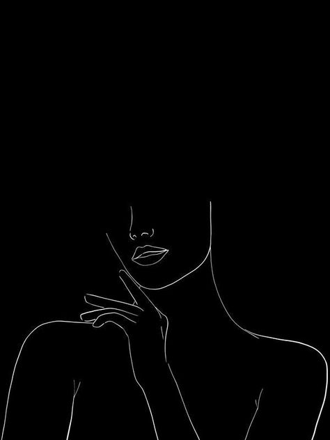 Minimalist Drawing, Abstract Face Art, Dark Wallpaper Iphone, Outline Art, Pencil Art Drawings, Abstract Line Art, Minimalist Wallpaper, Black And White Aesthetic, Black Aesthetic Wallpaper