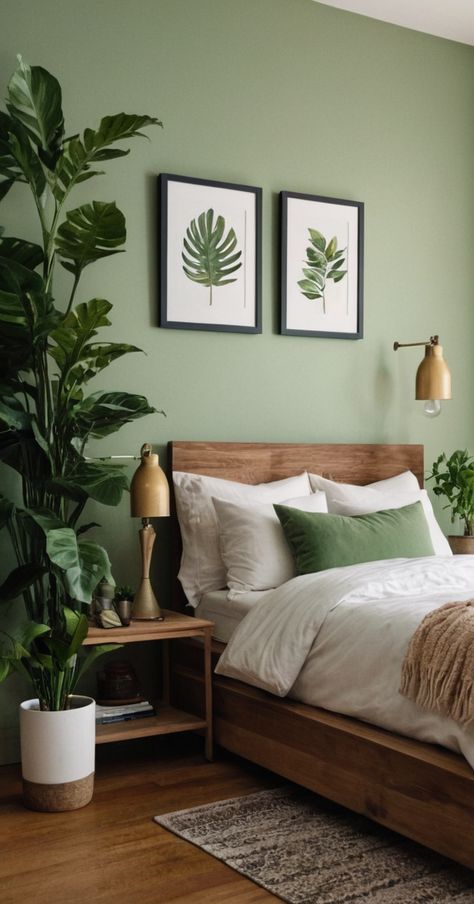 25 Plants in Bedroom Ideas » Comfy Ideas Plants For Room Bedrooms, Room Inspiration Bedroom Plants, Bedroom With Green Carpet, Room Plants Bedroom, Plant Themed Bedroom Aesthetic, Plants In Bedroom Decoration, Green Room Plants, Modern Bedroom With Plants, Small Green Room