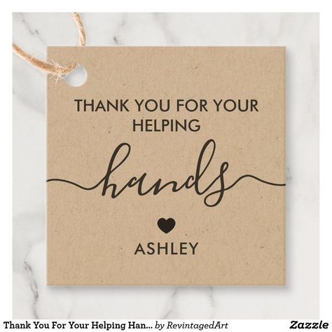 Thank You For Your Helping Hands Gift Tag, Kraft Favor Tags Teacher Corner, Eco Gift Wrapping, Stick Notes, Free Printable Gift Tags, Unique Favors, Tie Gifts, Toned Paper, Gift Tags Printable, Helping Hands