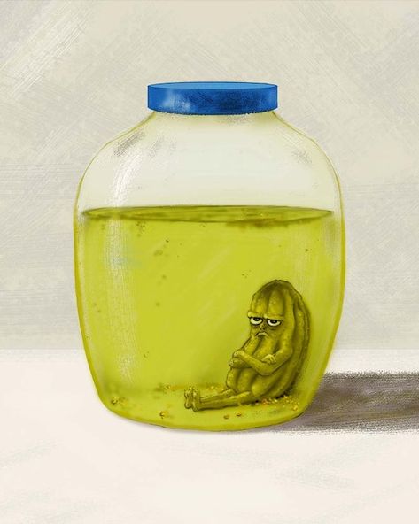 The Last Pickle Signed Fine Art Print - Etsy Ireland Haiwan Lucu, 8bit Art, Funny Bathroom Decor, Inspire Me Home Decor, Kitchen Humor, Wall Decor Pictures, In A Jar, Pics Art, Funky Art