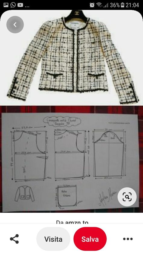 Pola Jaket, Projek Menjahit, Chanel Style Jacket, Moda Chanel, Blazer Pattern, Haine Diy, Costura Fashion, Chanel Jacket, Diy Sewing Clothes