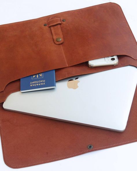 "Laptop case for all models! Laptop sleeve, laptop cover Leather laptop organizer is designed to be practical with its minimalist design with high quality and style. It's cool idea for gifts every student or your friend or colleague ⭐genuine leather; ⭐100 % handmade; ⭐the main compartment closes by bottom: ⭐there are two front pockets for small items ⭐we can add a personalization (initials, numbers, logo and others) You can choose the color of the leather!) Available in most sizes and models, all of our leather sleeves are made to order specifically for your personal Laptop. Carefully measured for each specific MacBook, MacBook Air, and MacBook Pro  and many others laptop models and size, and made to order. ATTENTION! When ordering please indicate the data of size: ◄ Macbook models & year; Numbers Logo, Custom Laptop Case, Handmade Laptop Bag, Laptop Organizer, Laptop Organization, Crossbody Laptop Bag, Macbook Bag, Leather Laptop Sleeve, Leather Book Covers