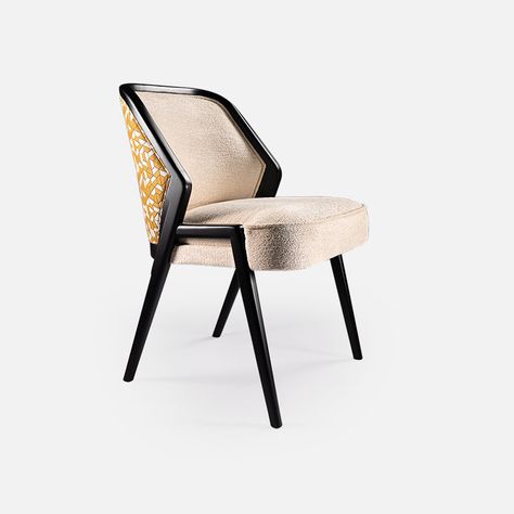 Chair for hotel, restaurant: Kan | Collinet Restaurant Chairs Design, Fall Interior Design, Chaise Restaurant, Learn Interior Design, Wood Table Design, Modern Chair, Interior Design Mood Board, Restaurant Chairs, Restaurant Furniture