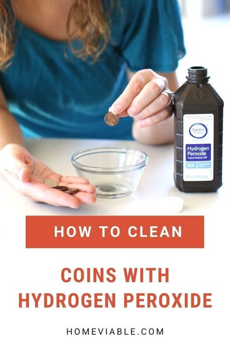 Learn how to clean coins with hydrogen peroxide. This all natural cleaning product found in your home will take the corrosion off of your coins. #homeviable #howtoclean #cleaningcoins #hydrogenperoxide Clean Coins How To, How To Clean Coins Diy, How To Clean Coins Money, How To Clean Old Coins, Cleaning Coins, Diy House Cleaners, How To Clean Coins, How To Clean Pennies, Energy Saving Appliances