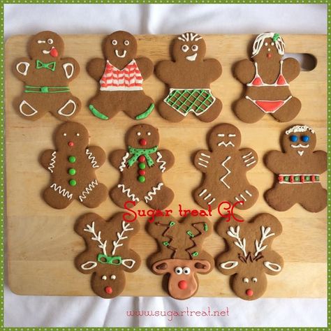 Decorated Gingerbread Cookies, Jul Kaka, Gingerbread Reindeer, Brandy Snaps, Christmas Bakery, Gingerbread Cookies Decorated, Reindeer Cookies, Gingerbread Man Cookies, Xmas Cookies