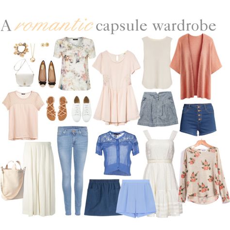 a romantic capsule wardrobe. Womens Romantic Style, Retro Romantic Style, Kibbe Romantic Wardrobe, Floral Capsule Wardrobe, Romantic Style Wardrobe, Kibbe Romantic Jewelry, Kibbe Romantic Capsule Wardrobe, Romantic Wardrobe Style, Soft Summer Romantic Style