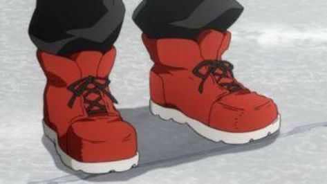 Deku Shoes, Deku's Shoes, Ua Uniforms, Deku Cosplay, I Need You Love, Ugly Shoes, Jojo Parts, Shoes Drawing, Red Sneakers