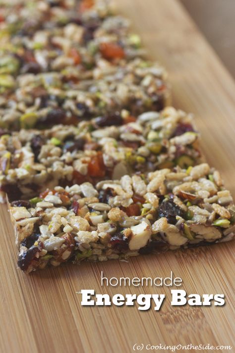 Homemade Energy Bars, Energy Bars Homemade, Energy Bars Recipe, Protein Bars Homemade, Healthy Bars, Protein Bar Recipes, Granola Healthy, Energy Snacks, Energy Foods