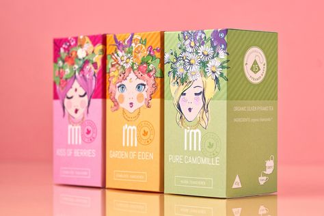 Fairy Face, Shampoo Packaging, Shampoo Design, Flower Lady, Tea Packaging Design, Premium Tea, Handmade Packaging, Branding Design Packaging, Leaflet Design