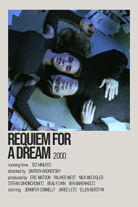 Requiem For A Dream Poster, Requiem Of A Dream, Ellen Burstyn, Indie Movie Posters, Movies To Watch Teenagers, Marlon Wayans, Requiem For A Dream, Darren Aronofsky, Iconic Movie Posters