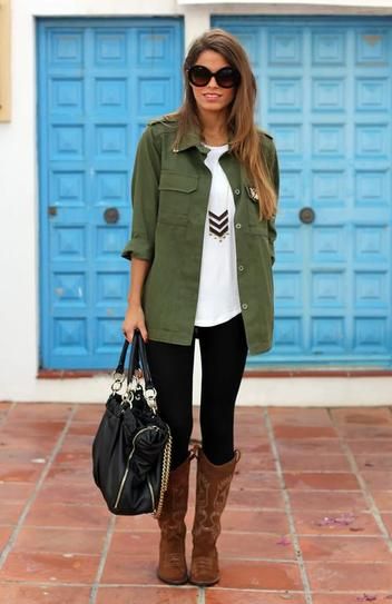 ...and for the latest in trending accessories, visit Designs By Maral, on etsy ...http://etsy.com/shop/designsbymaral/ Olive Military Jacket, Olive Vest, Winter Closet, Boating Outfit, Green Vest, Wardrobe Update, Pinterest Outfits, Looks Chic, Work Ideas