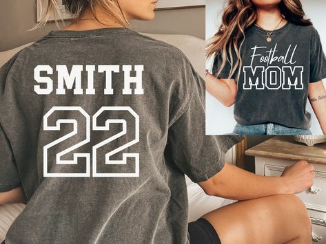 Football Girlfriend Shirts, Custom Baseball Shirt, Custom Football Shirts, Basketball Mom Shirts, Volleyball Mom Shirts, Number Shirt, Girlfriend Shirts, Oversized T Shirt Dress, Football Mom Shirts