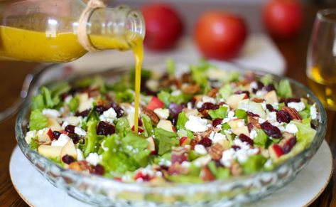 I’ve been serving this simple, fall-inspired Autumn Chopped Salad with Apple Cider Vinaigrette at my weeknight and my holiday tables for years. It never sticks around long. The combo of sweet tart apples and craisins, smoky bacon, tangy feta, and crunchy pecans creates a flavor experience in your mouth! #salad #choppedsalad #holidaymeal #applecider Autumn Chopped Salad, Salad With Apple Cider Vinaigrette, Chopped Salads, Apple Cider Vinaigrette, Thriving Home, Cider Vinaigrette, Holiday Salads, Autumn Salad, Homemade Salads