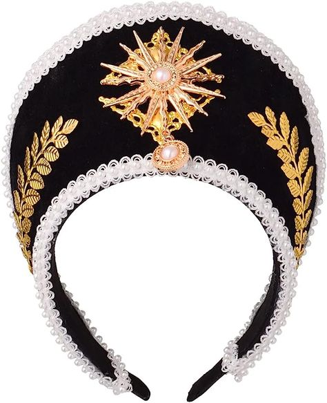 Amazon.com: Renaissance Lolita Tudor Crown Headband Cosplay Accessories Anne Boleyn Baroque Halloween Headdress Coronet (Black) : Clothing, Shoes & Jewelry Pioneer Woman Dress, Tudor Crown, Vivienne Westwood Pearl Necklace, Pearl Necklace Outfit, Sequin Hat, Aesthetic Necklace, Hood Hat, Necklace Outfit, Steampunk Hat