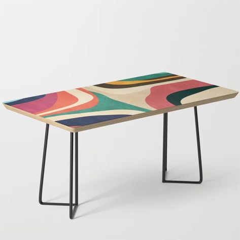 A Coffee Table Could Be Your New Favorite Piece of Art - Design Milk Plant Decoration Ideas, Painted Table Tops, Coffee Table Designs, Coffee Table Makeover, Painted Coffee Tables, Contour Map, Black Coffee Tables, Table Designs, Interiors Dream